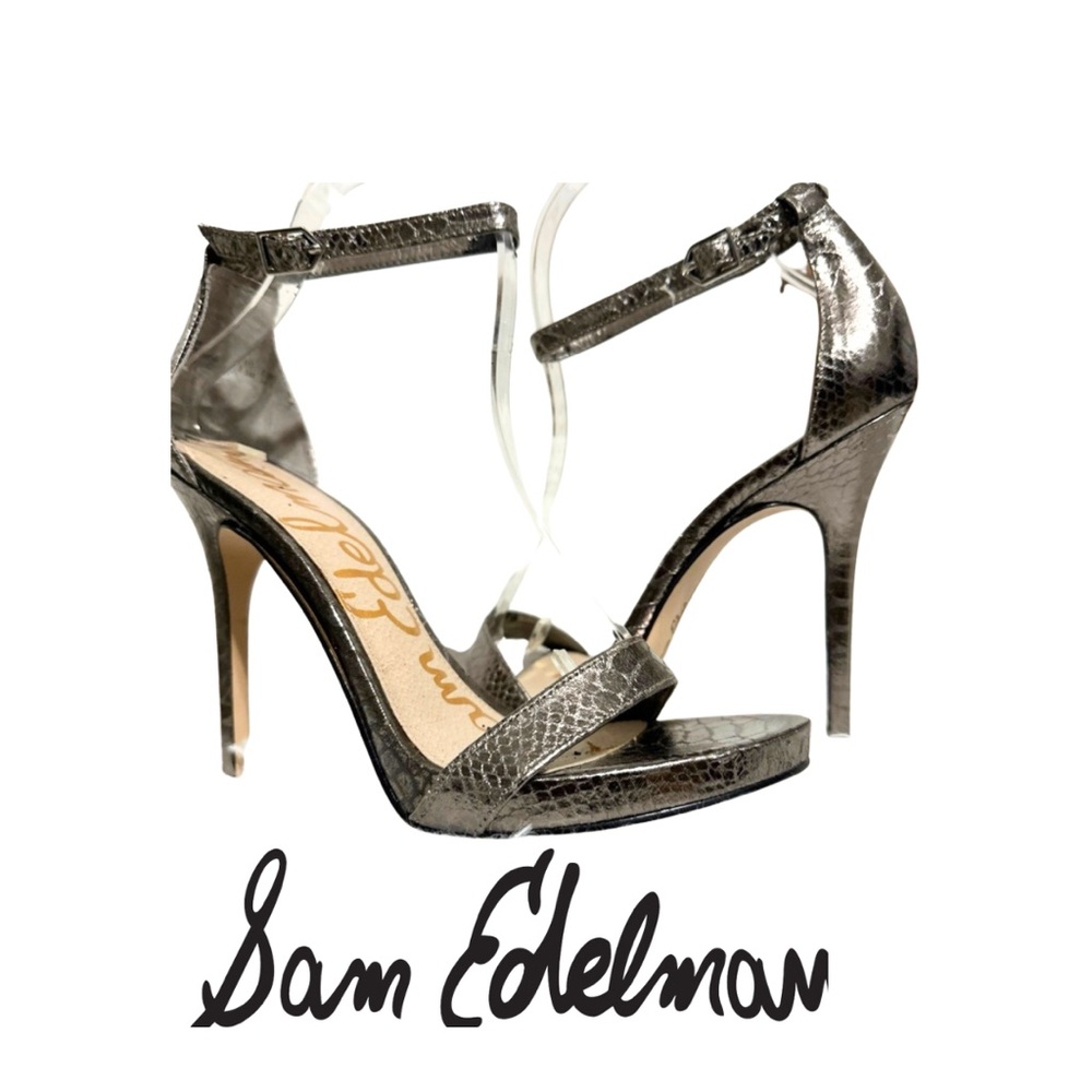 Sam Edelman Shiny Silver Heels